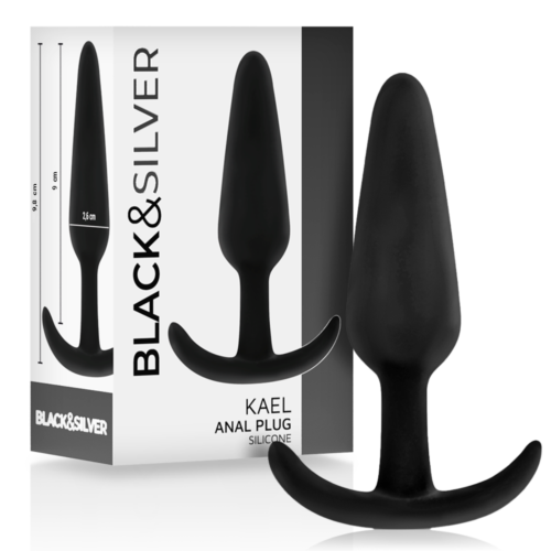 Analplug Black&Silver Kael med medelh hantering