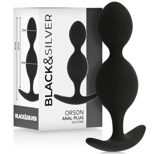 Anal Plug BLACK&SILVER Orson med vågformer
