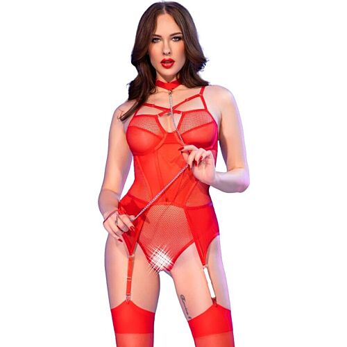 Crotchless Bodysuit Chilirose CR 4879 med högskuren design