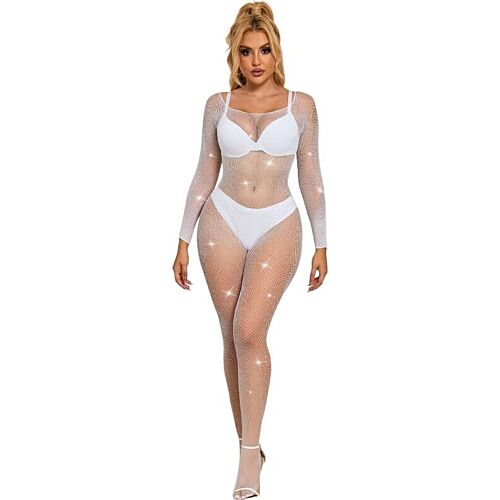 Bodystocking SUBBLIME med diamantnät och långa ärmar