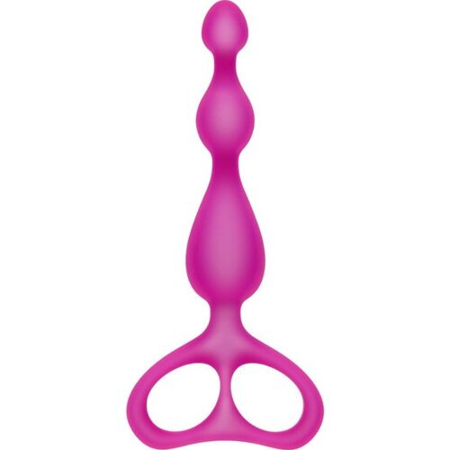 Analbollar S Pleasures Shorty Plum med gradvis stimulerande design