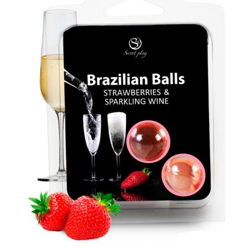 Brasilianska Bollar SET SECRETPLAY med Jordgubb Champagne Aroma