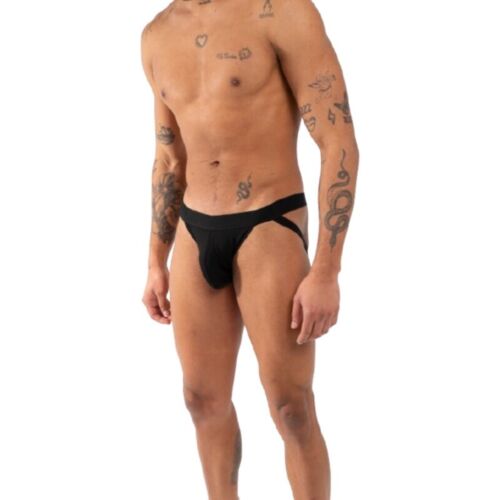 Jockstrap BURN 011 DOUBLE BLACK JOCK L med sensuell design