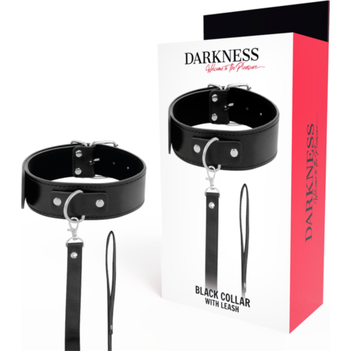 Posturehalsband DARKNESS med läderrem