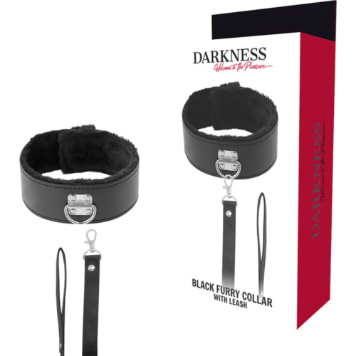 Bondagehalsband Darkness med Titanchain