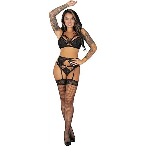Lingerie Set Livco Corsetti Pojzon med Strumpeband och Strumpor