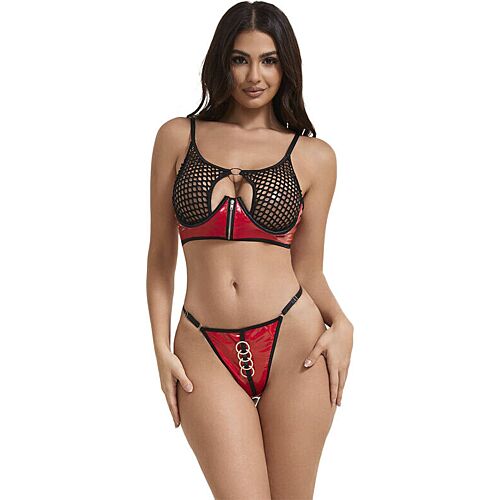 Sexig Lingerie Set SUBBLIME med frontdragkedja