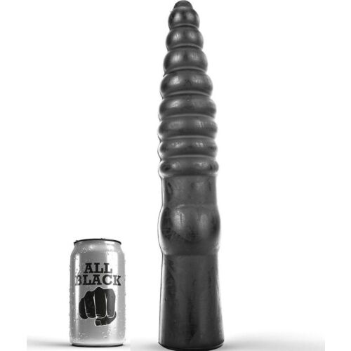 Anal Dildo ALL BLACK 33cm Flödig Axel