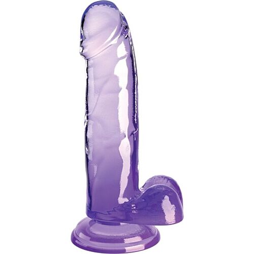Realistisk Penis King Cock Clear 15,2 cm med Bollar