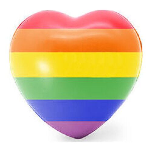 Antistresshjärta PRIDE med Regnbågsdesign