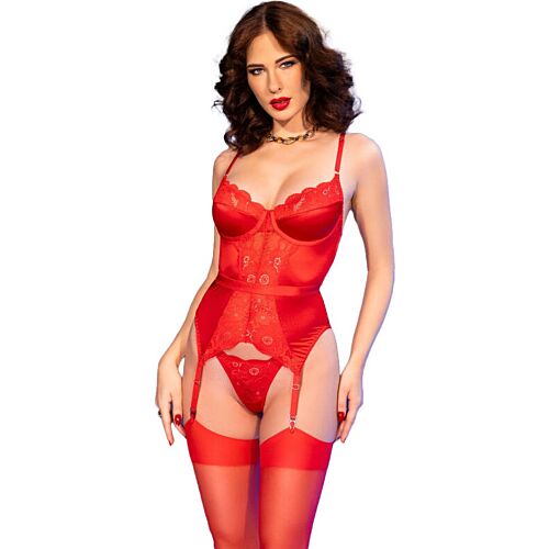 Lingerie Set ChiliRose CR 4845 Korsett och Strumpor