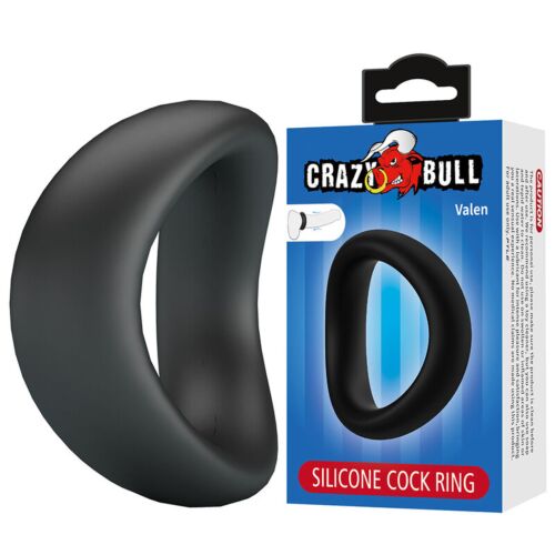 CRAZY BULL Valen ergonomisk silikon cockring i svart