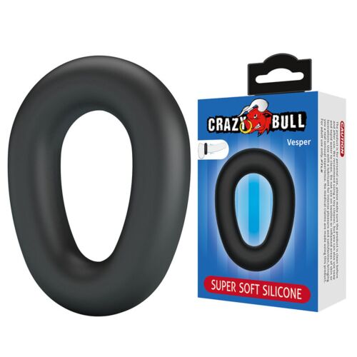 CRAZY BULL VESPER Silikonring i svart för njutning