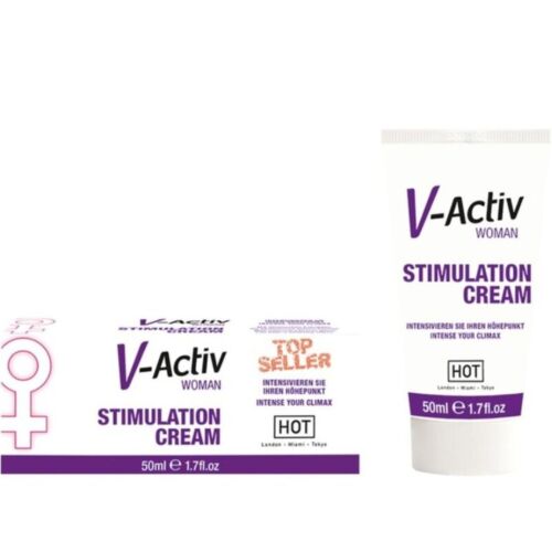 Stimulerande Grädde HOT V-ACTIV 50ML med Eteriska Oljor