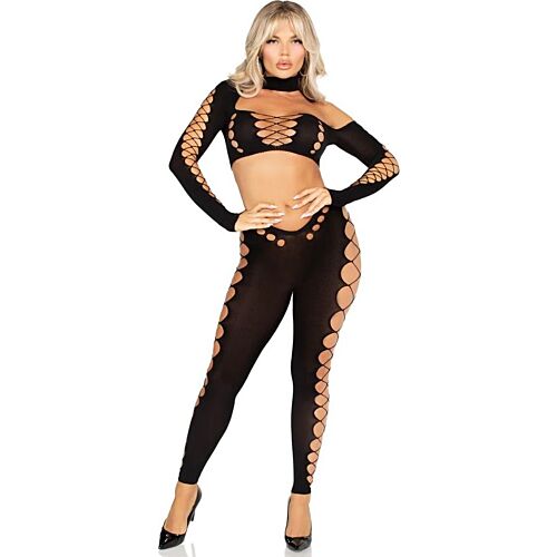 Crop Top och Leggings Set Leg Avenue Sömlös Cut-Out
