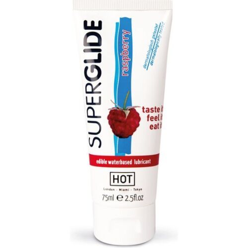 Ätbart Glidmedel HOT Superglide Hallon 75ml