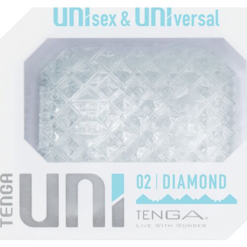 Massageapparat Tenga UNI Diamond med piramidtextur