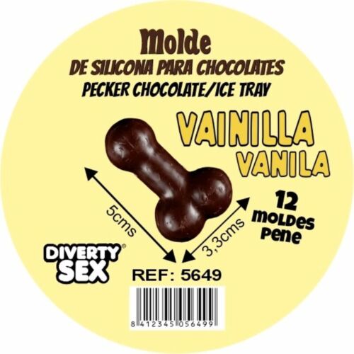Chokladform Diablo Picante med 12 penisformer