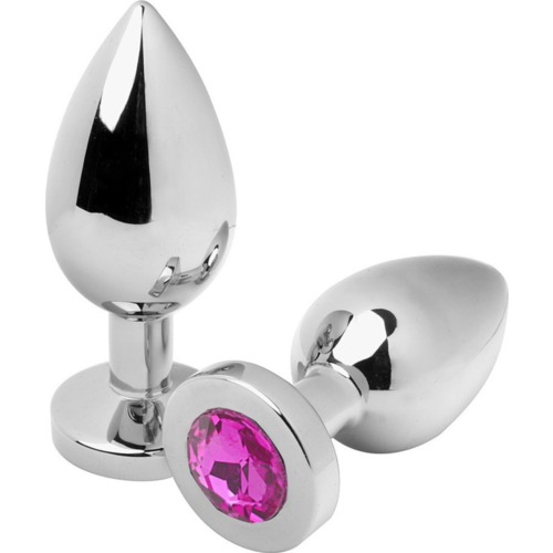 Analplug Metal Hard Diamond Pink Liten 5.71 cm