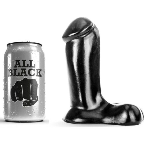 Dildo All Black 14 cm med bred bas