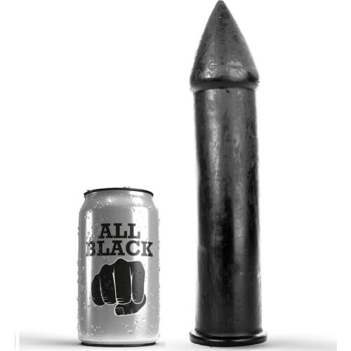 Dildo All Black 24 cm - Mjuk och Hypoallergenisk Njutning