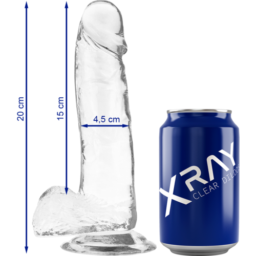 X RAY Clear Dildo 20 cm - Realistisk och Transparent