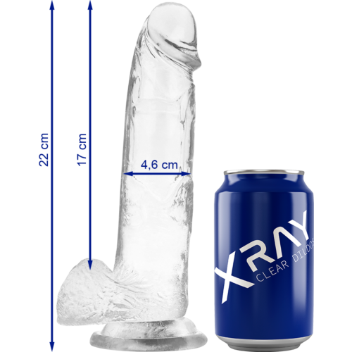 X RAY Clear Dildo 22 cm - Realistisk Känsla
