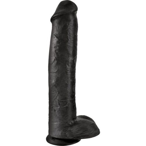 Dildo KING COCK 38 cm med testiklar