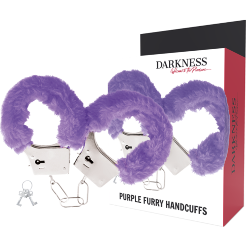 Metallhandbojor Darkness med lila foder