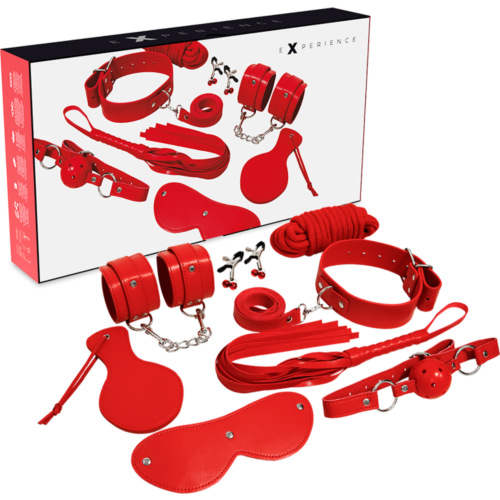 Bondage Set EXPERIENCE - BDSM Fetisch Kit Röd Serie