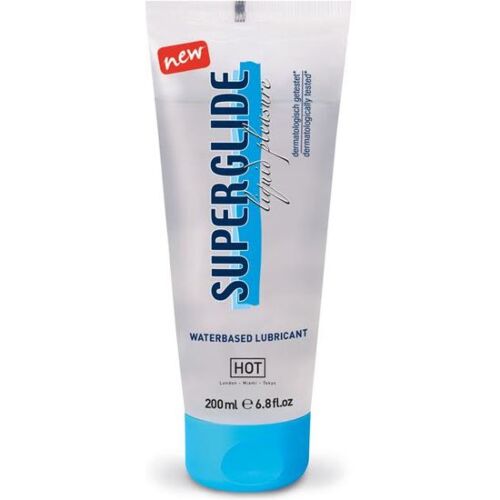 Vattenbaserat glidmedel HOT Superglide 200ml för sömlös njutning