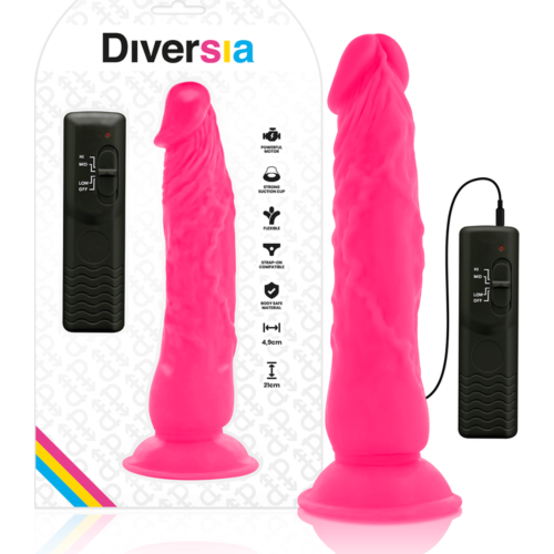 Diversia 21 cm Flexibel Vibrerande Dildo med Fjärrkontroll