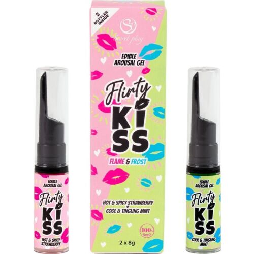 Oral Sex Geler SECRETPLAY Flirty Kiss med Jordgubb & Mint