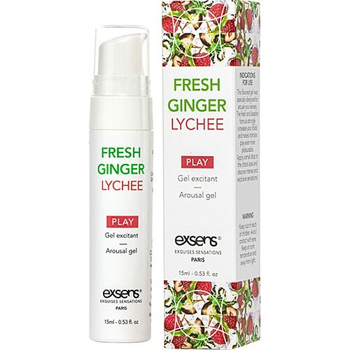 Exsens Fresh Ginger Litchi Upphetsande Gel 15 ml med Is Effekt