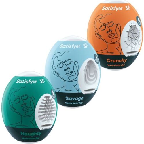 Masturbatorägg Satisfyer Naughty, Savage & Crunchy Set