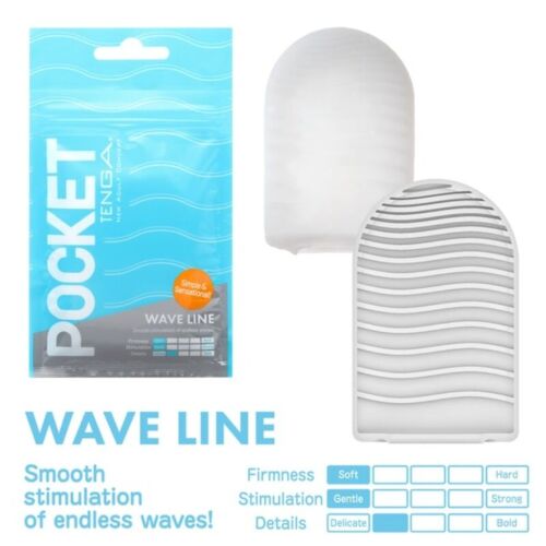 Masturbator Tenga Pocket Wave Line med texturer
