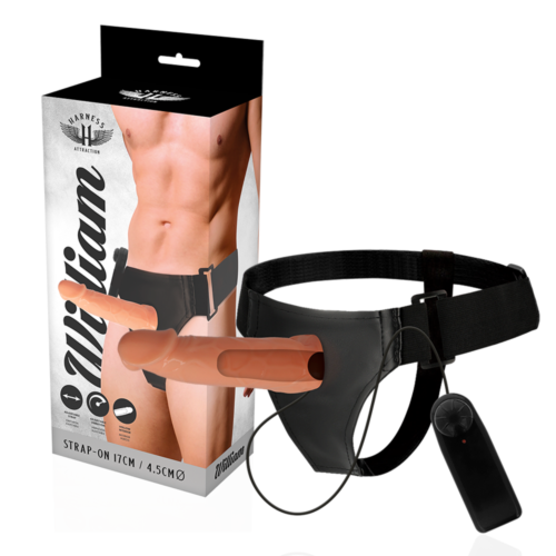 Hålig Sele Harness Attraction Willian med Vibrator