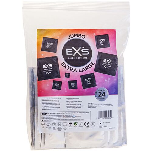 Exs Jumbo Extra Large Kondomer - 24 Pack för Komfort