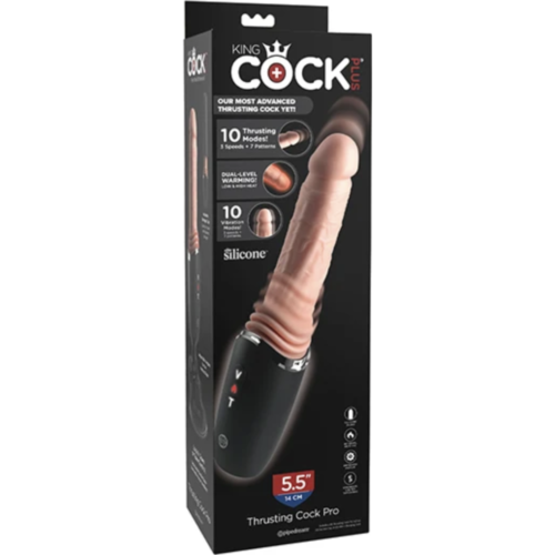 Dildo KING COCK PLUS med 12.7 cm och värme