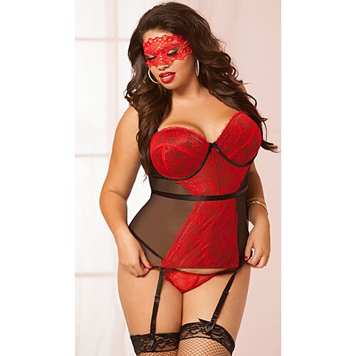 Bystkorsett Seven 'til Midnight LACE & MESH XL