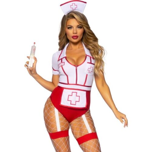 Sexig sjuksköterskedräkt LEG AVENUE COSTUMES röd/vit S