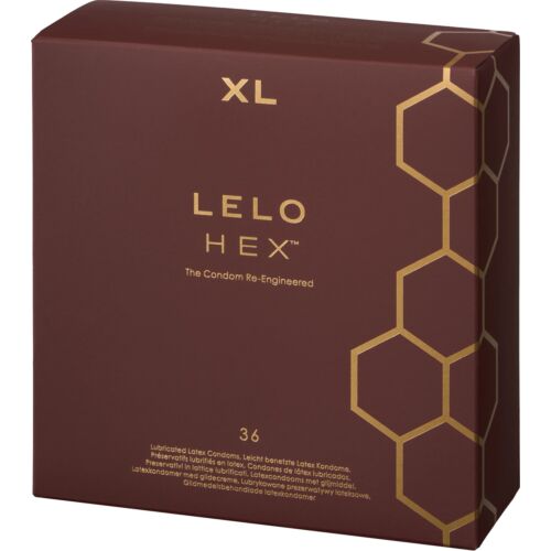 LELO HEX Respect XL Kondomer – 36 Pack för Komfort
