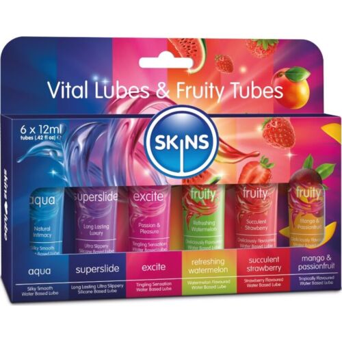 Glidmedel Kit SKINS Vital & Fruity 6 x 12 ML