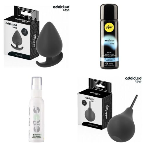 Analkit för nybörjare med liten analplugg i silikon