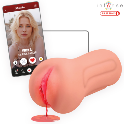 Intense First Time Erika Jungfru Masturbator med Blödning