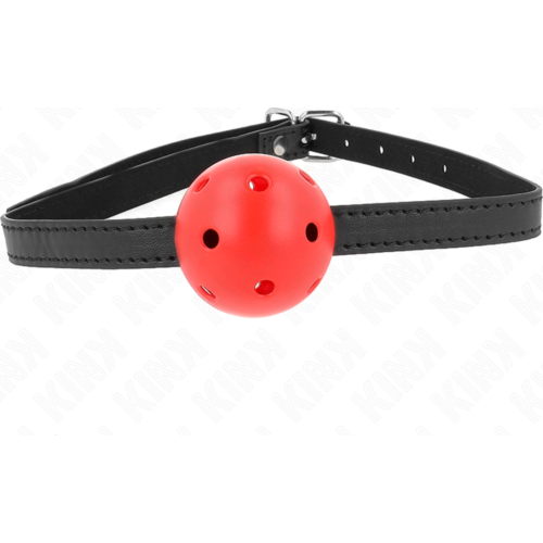 Ball Gag KINK Simplicity Röd Andningsbar 4.5 cm