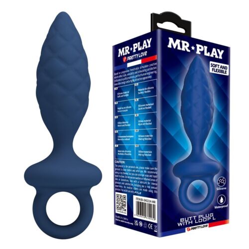 Analplugg MR PLAY Textured med ring