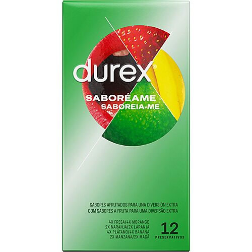 Durex Saboréame Kondomer med Fruktiga Smaker - 12 Pack