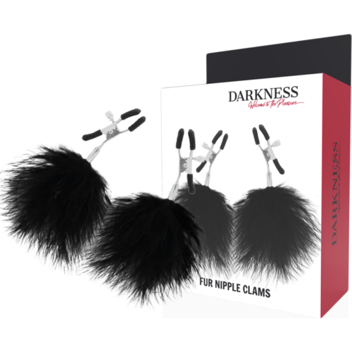 Brostvarta Klammor Darkness Sensations med Pom Poms