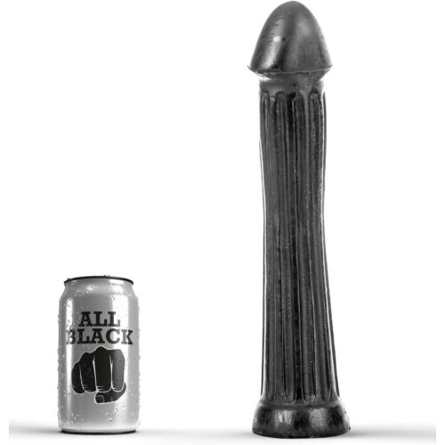 Analplug Dildo All Black 31 cm med Soft Touch